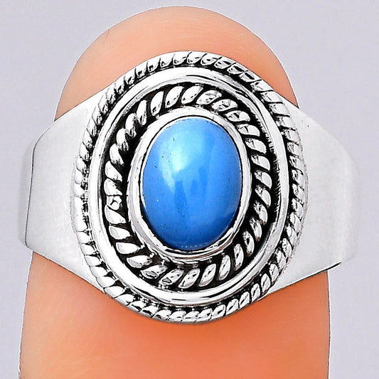 Natural Blue Chalcedony Ring size-7.5 R-1278 SDR246125