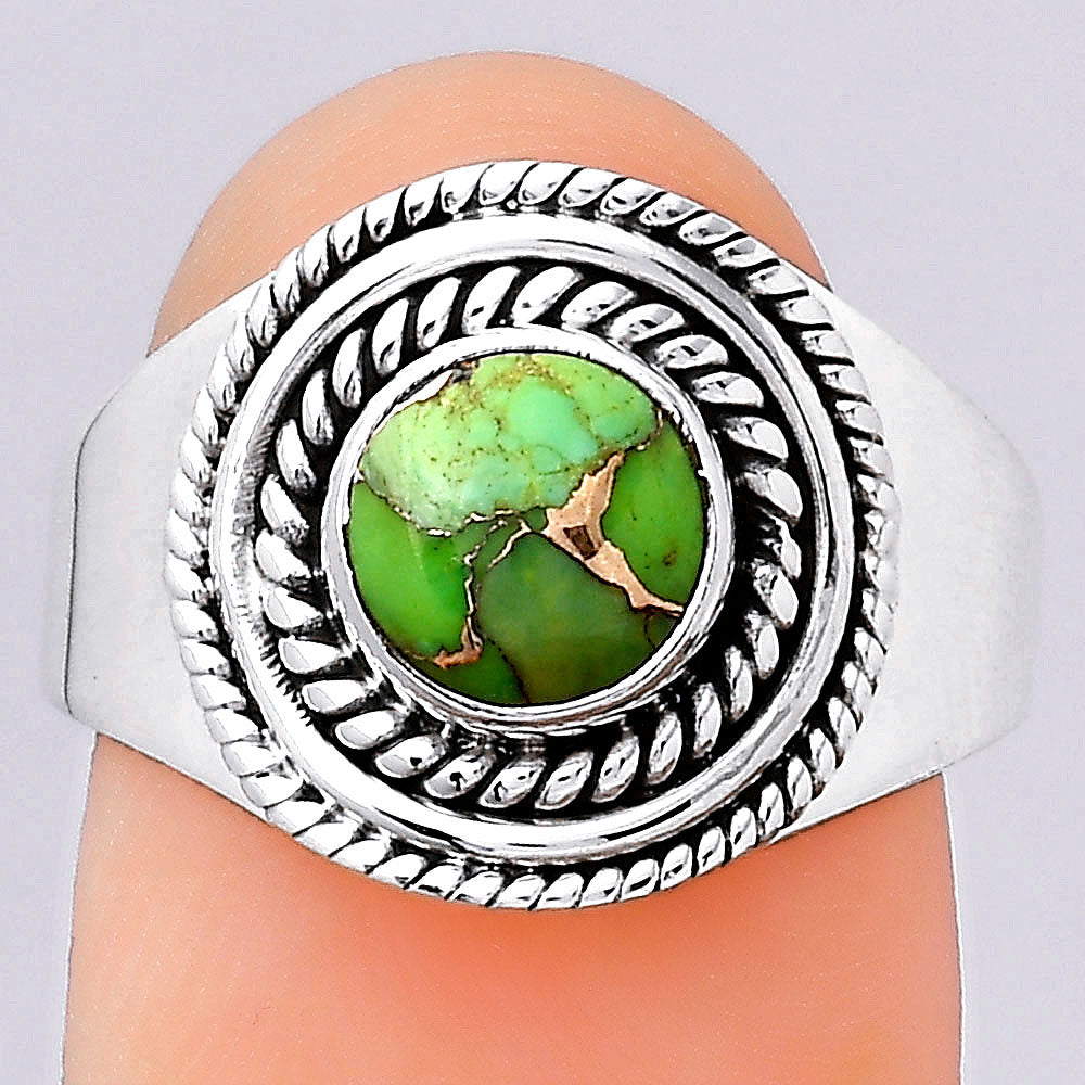 Copper Green Turquoise - Arizona Ring size-8.5 R-1278 SDR246128