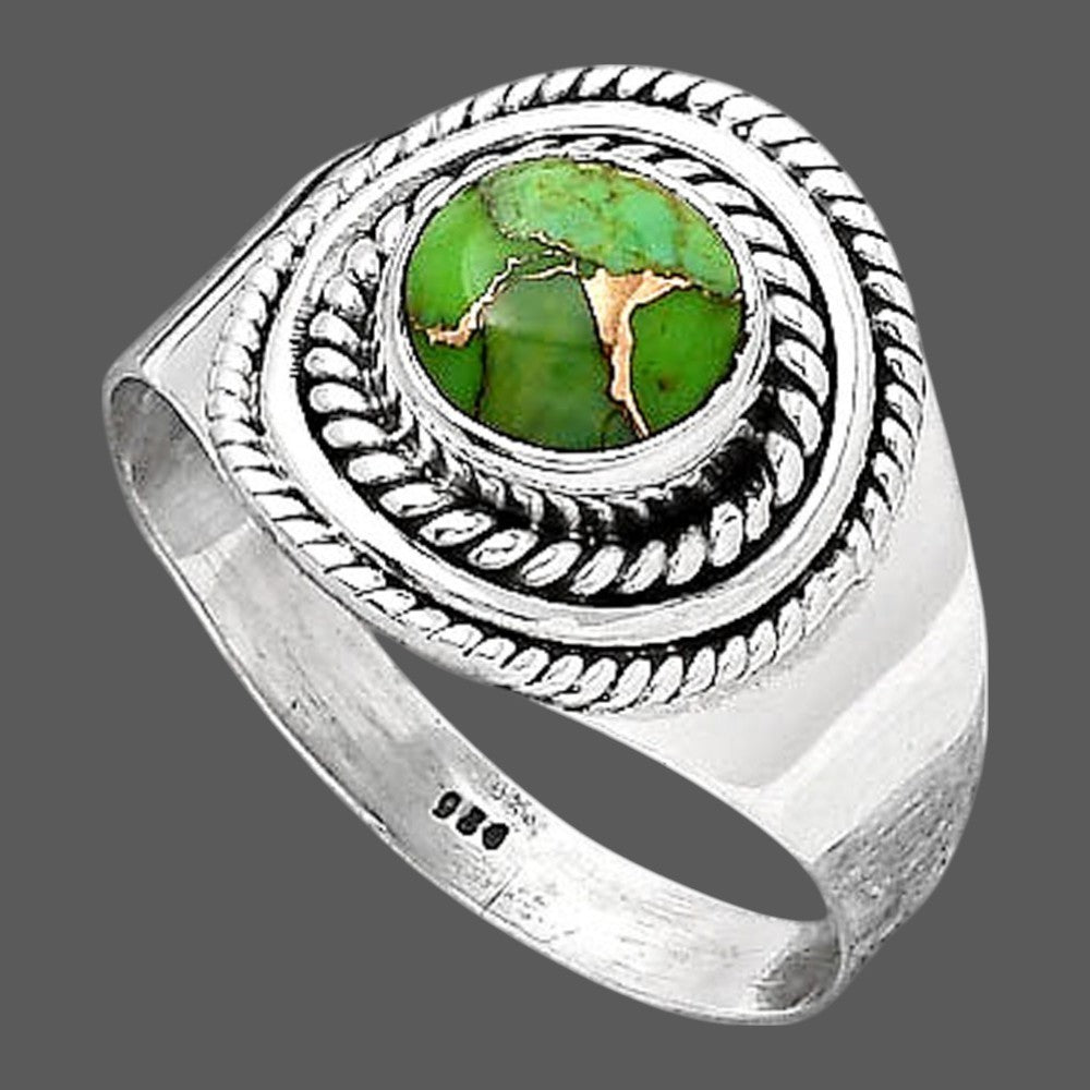 Copper Green Turquoise - Arizona Ring size-8.5 R-1278 SDR246128