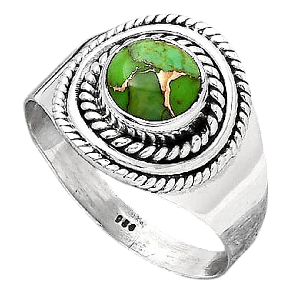Copper Green Turquoise - Arizona Ring size-8.5 R-1278 SDR246128