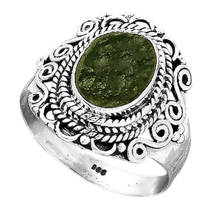 Natural Tektite Rough - Greek Ring size-7 R-1282 SDR246132