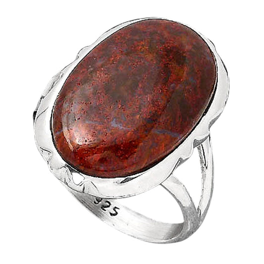 Natural Red Moss Agate Ring size-7 R-1657 SDR246134