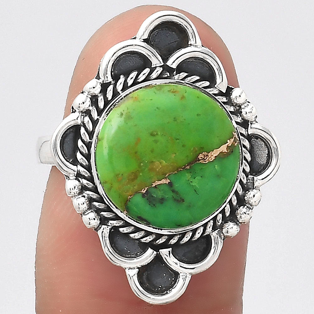 Copper Green Turquoise - Arizona Ring size-7.5 R-1229 SDR246170