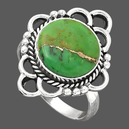Copper Green Turquoise - Arizona Ring size-7.5 R-1229 SDR246170