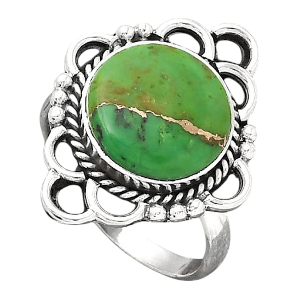 Copper Green Turquoise - Arizona Ring size-7.5 R-1229 SDR246170