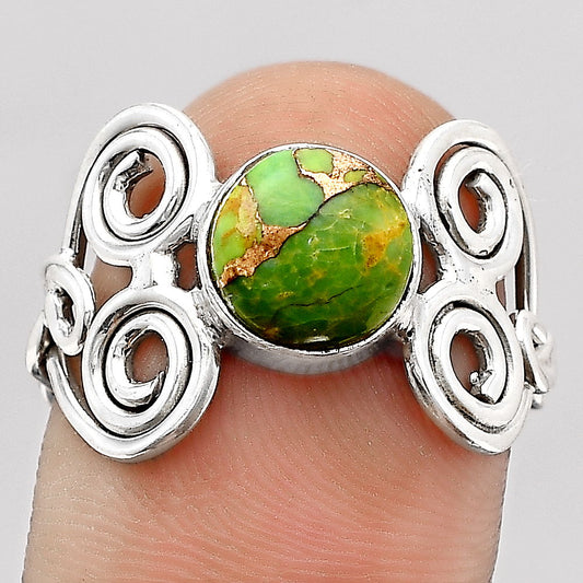 Copper Green Turquoise - Arizona Ring size-8.5 R-1658 SDR246192