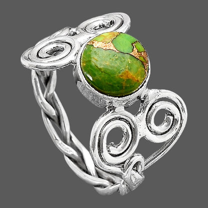 Copper Green Turquoise - Arizona Ring size-8.5 R-1658 SDR246192