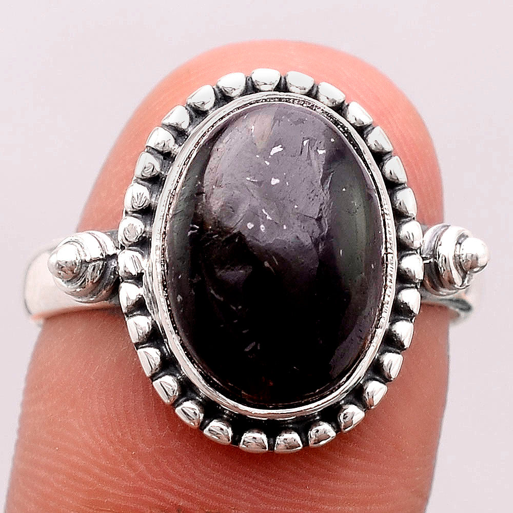Natural Nuummite Ring size-9 R-1071 SDR246211