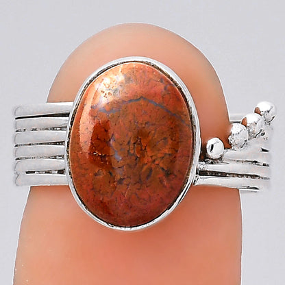 Natural Red Moss Agate Ring size-8 R-1492 SDR246265