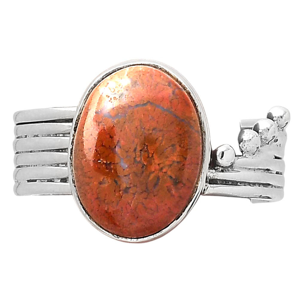 Natural Red Moss Agate Ring size-8 R-1492 SDR246265