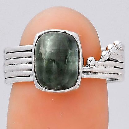 Natural Russian Seraphinite Ring size-9 R-1492 SDR246268