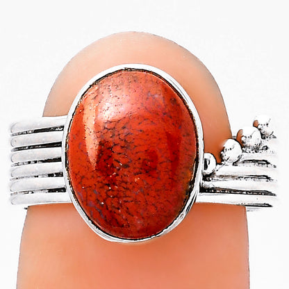 Natural Red Moss Agate Ring size-8 R-1492 SDR246270