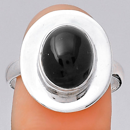 Natural Black Onyx - Brazil Ring size-8.5 R-1082 SDR246285