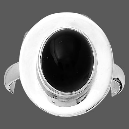 Natural Black Onyx - Brazil Ring size-8.5 R-1082 SDR246285