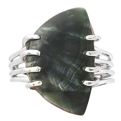 Natural Russian Seraphinite Ring size-8 R-1259 SDR246317