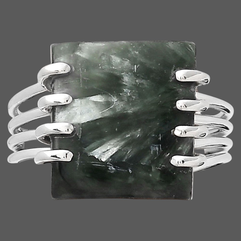 Natural Russian Seraphinite Ring size-8 R-1259 SDR246321