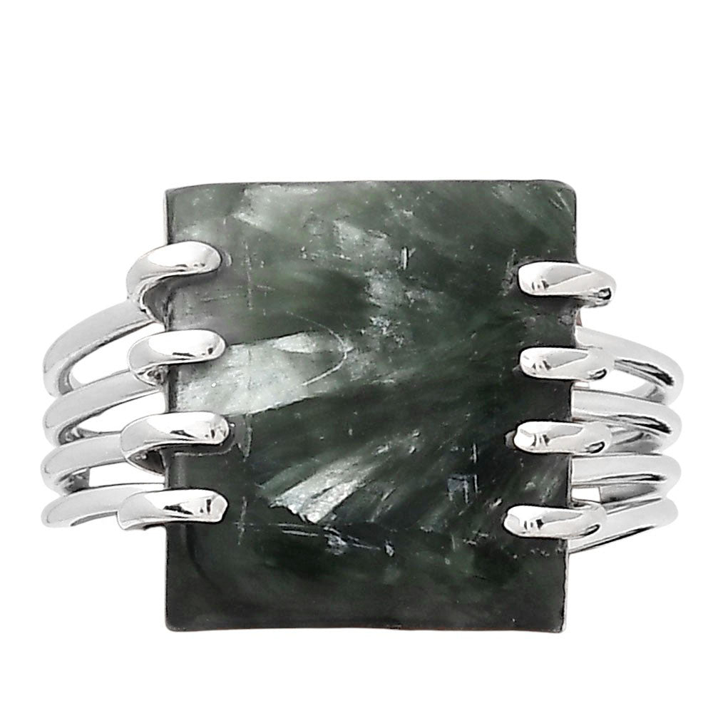 Natural Russian Seraphinite Ring size-8 R-1259 SDR246321
