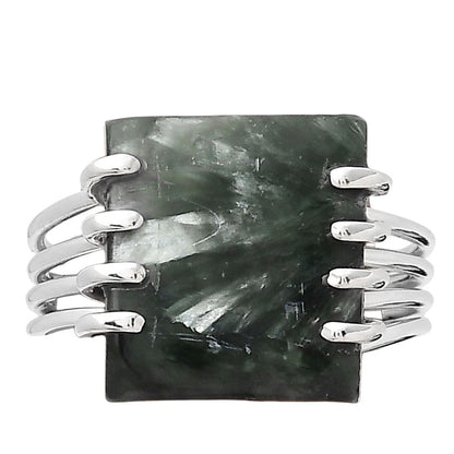 Natural Russian Seraphinite Ring size-8 R-1259 SDR246321