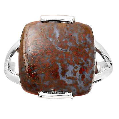Natural Red Moss Agate Ring size-8 R-1084 SDR246341
