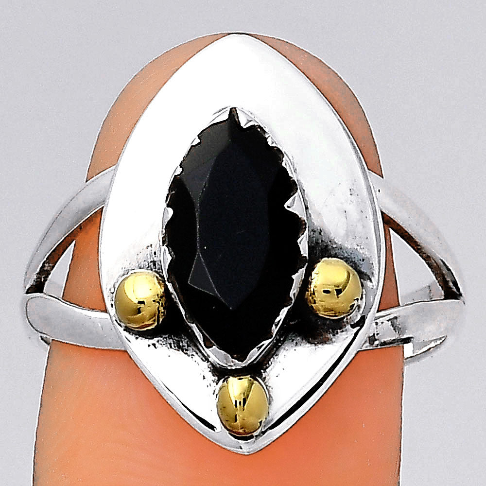 Natural Black Onyx - Brazil Ring size-9 R-1503 SDR246361