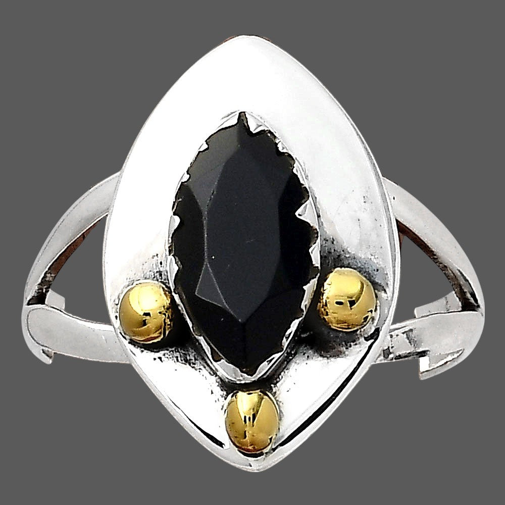 Natural Black Onyx - Brazil Ring size-9 R-1503 SDR246361