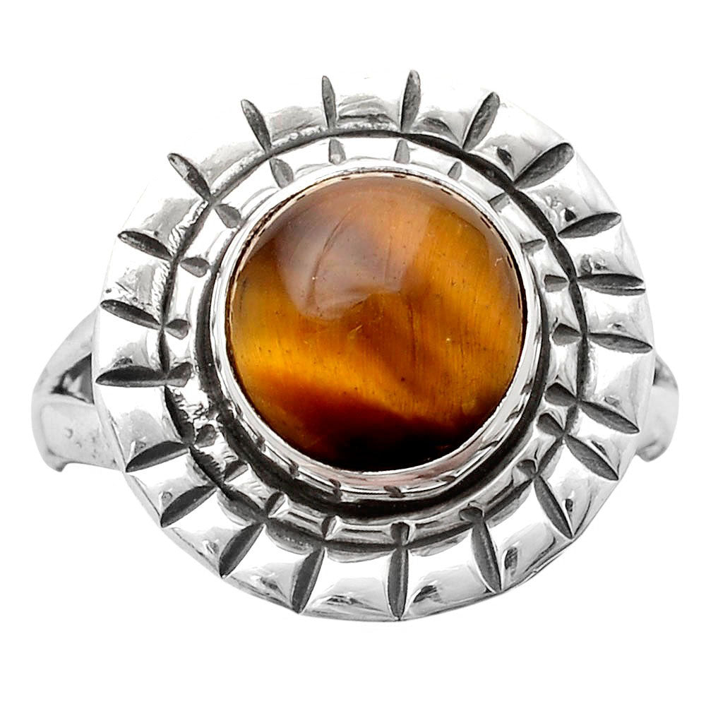 Natural Tiger Eye - Africa Ring size-7 R-1564 SDR246386