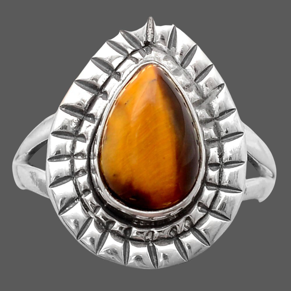 Natural Tiger Eye - Africa Ring size-6 R-1564 SDR246389