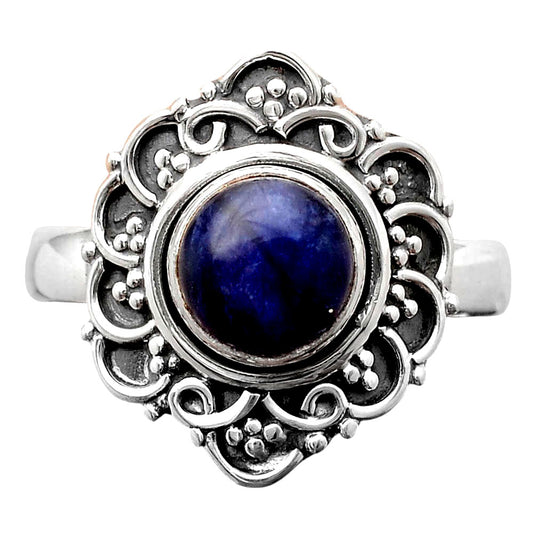 Natural Sodalite Ring size-7.5 R-1147 SDR246400