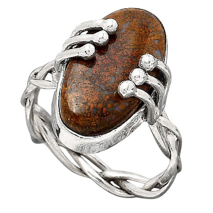 Natural Red Moss Agate Ring size-7.5 R-1553 SDR246414