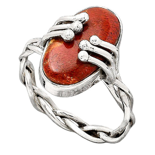 Natural Red Moss Agate Ring size-9.5 R-1553 SDR246425