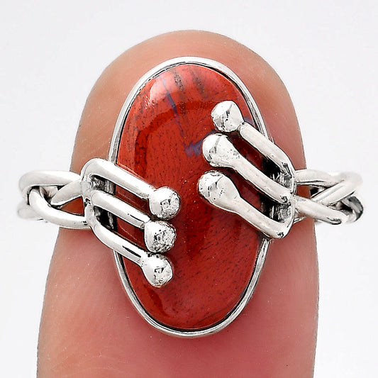 Natural Red Moss Agate Ring size-8.5 R-1553 SDR246429