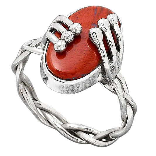 Natural Red Moss Agate Ring size-8.5 R-1553 SDR246429