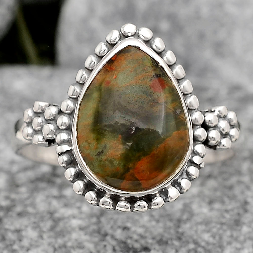 Turkish Rainforest Chrysocolla Ring size-9.5 R-1071 SDR246471