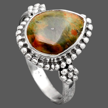 Turkish Rainforest Chrysocolla Ring size-9.5 R-1071 SDR246471