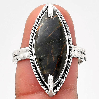 Natural Turkish Rainforest Chrysocolla Ring size-8 R-1635 SDR246521