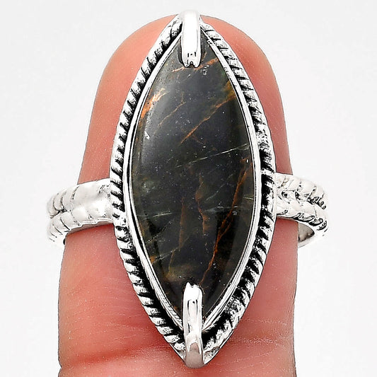 Natural Turkish Rainforest Chrysocolla Ring size-8 R-1635 SDR246521