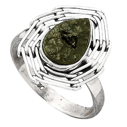 Natural Tektite Rough - Greek Ring size-7.5 R-1445 SDR246543