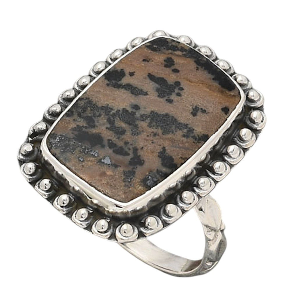 Natural Russian Honey Dendrite Opal Ring size-9 R-1124 SDR246565