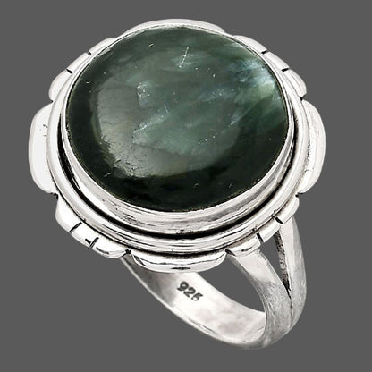 Natural Russian Seraphinite Ring size-9 R-1342 SDR246579