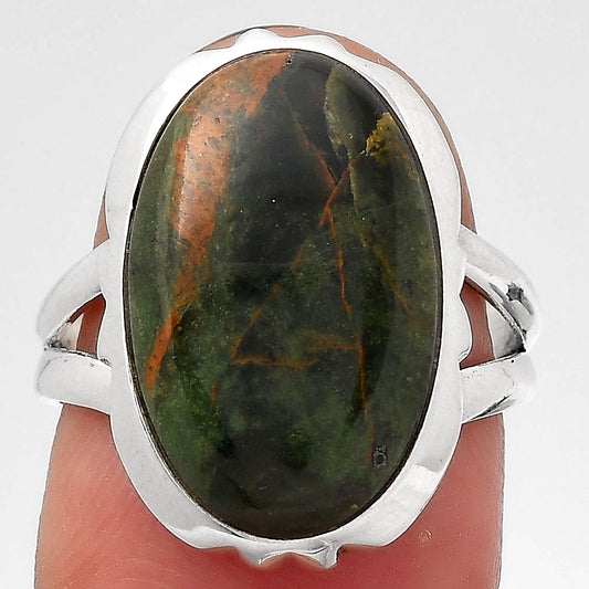 Turkish Rainforest Chrysocolla Ring size-6.5 R-1657 SDR246584