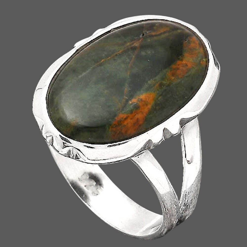 Natural Turkish Rainforest Chrysocolla Ring size-8 R-1657 SDR246585