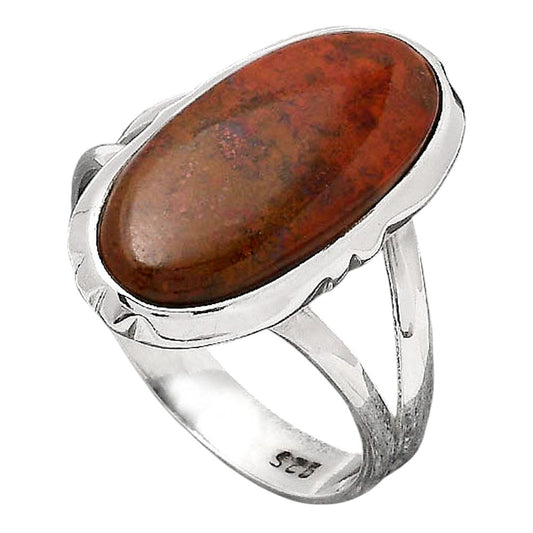 Natural Red Moss Agate Ring size-9.5 R-1657 SDR246588