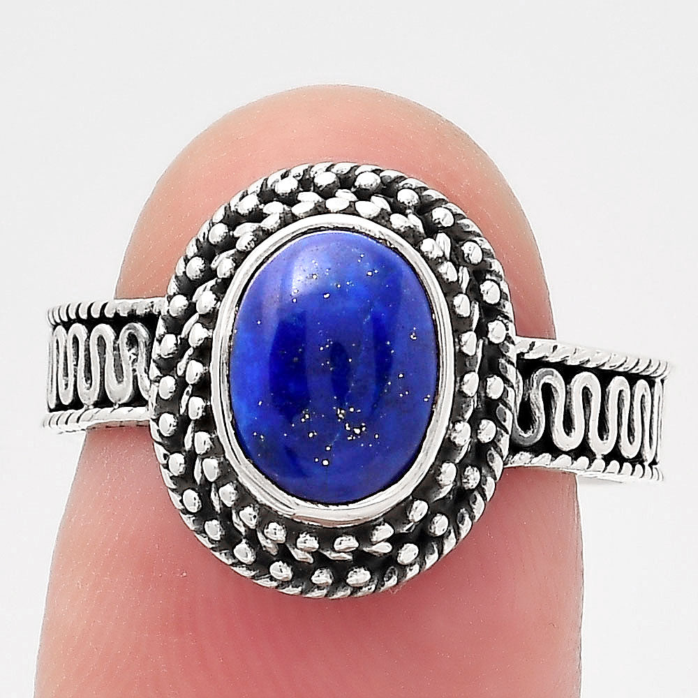 Filigree - Lapis - Afghanistan Ring size-7.5 R-1623 SDR246596