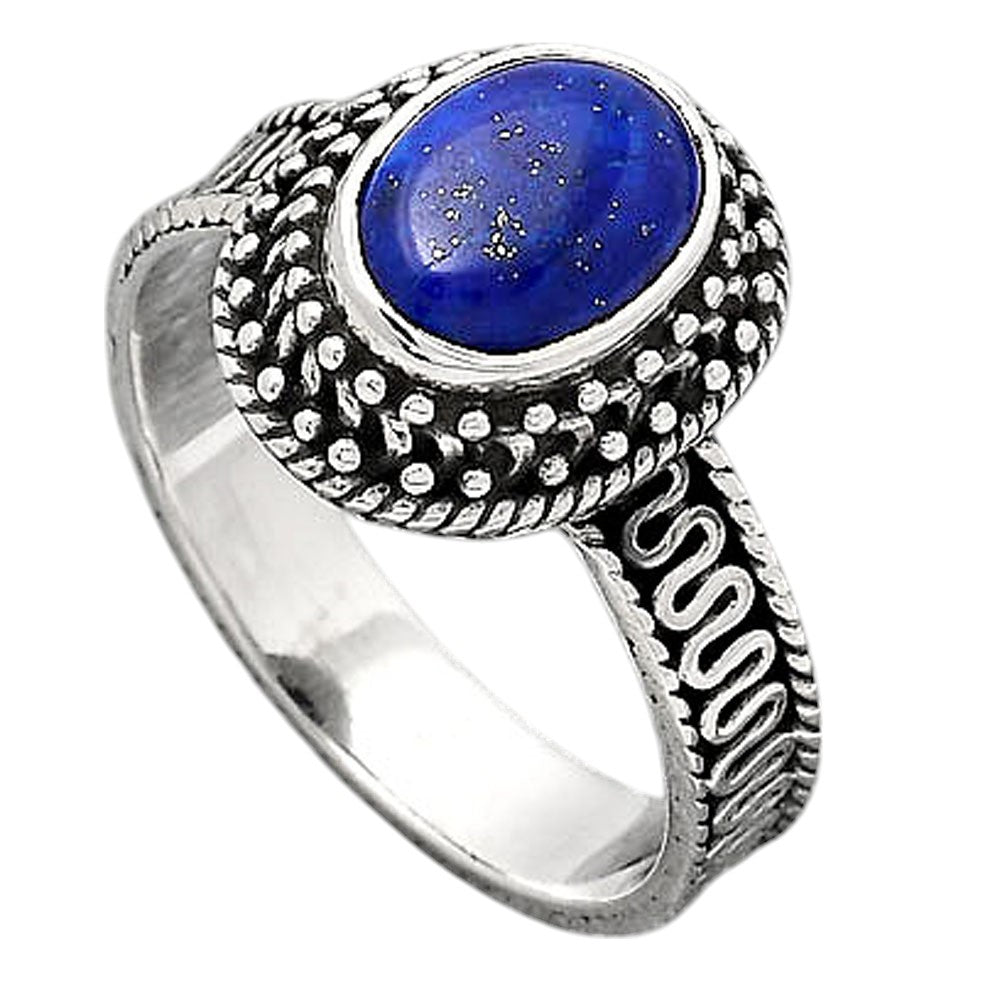 Filigree - Lapis - Afghanistan Ring size-7.5 R-1623 SDR246596