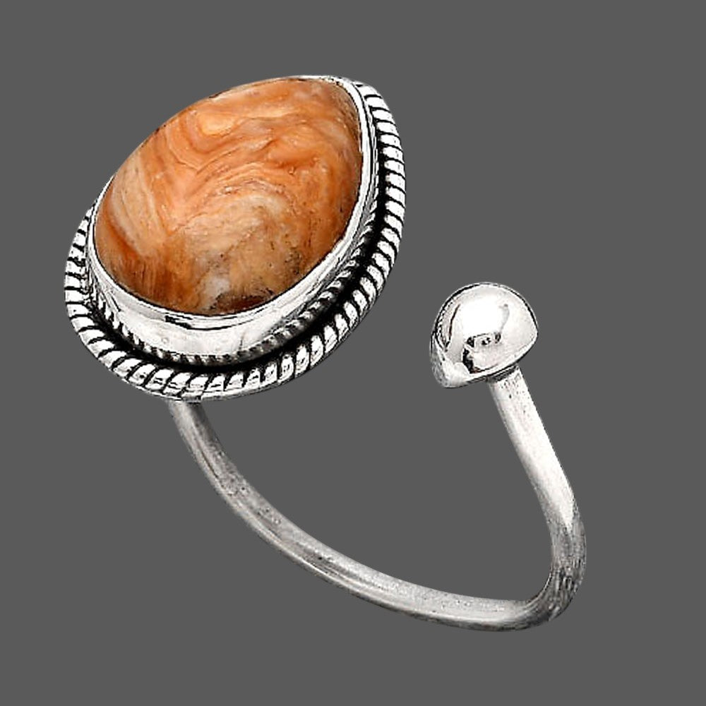 Adjustable - Natural Caramel Opal Ring size-7 R-1562 SDR246599