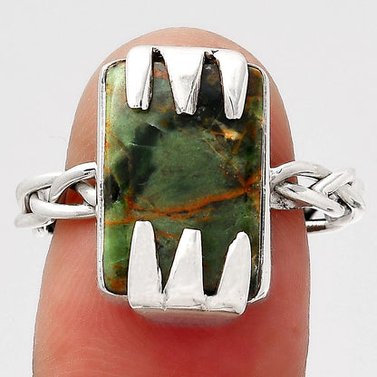 Natural Turkish Rainforest Chrysocolla Ring size-9 R-1650 SDR246608
