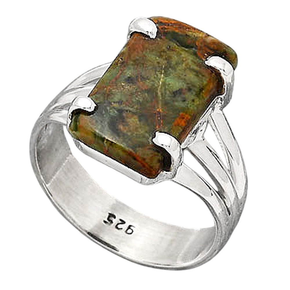 Turkish Rainforest Chrysocolla Ring size-7.5 R-1019 SDR246626