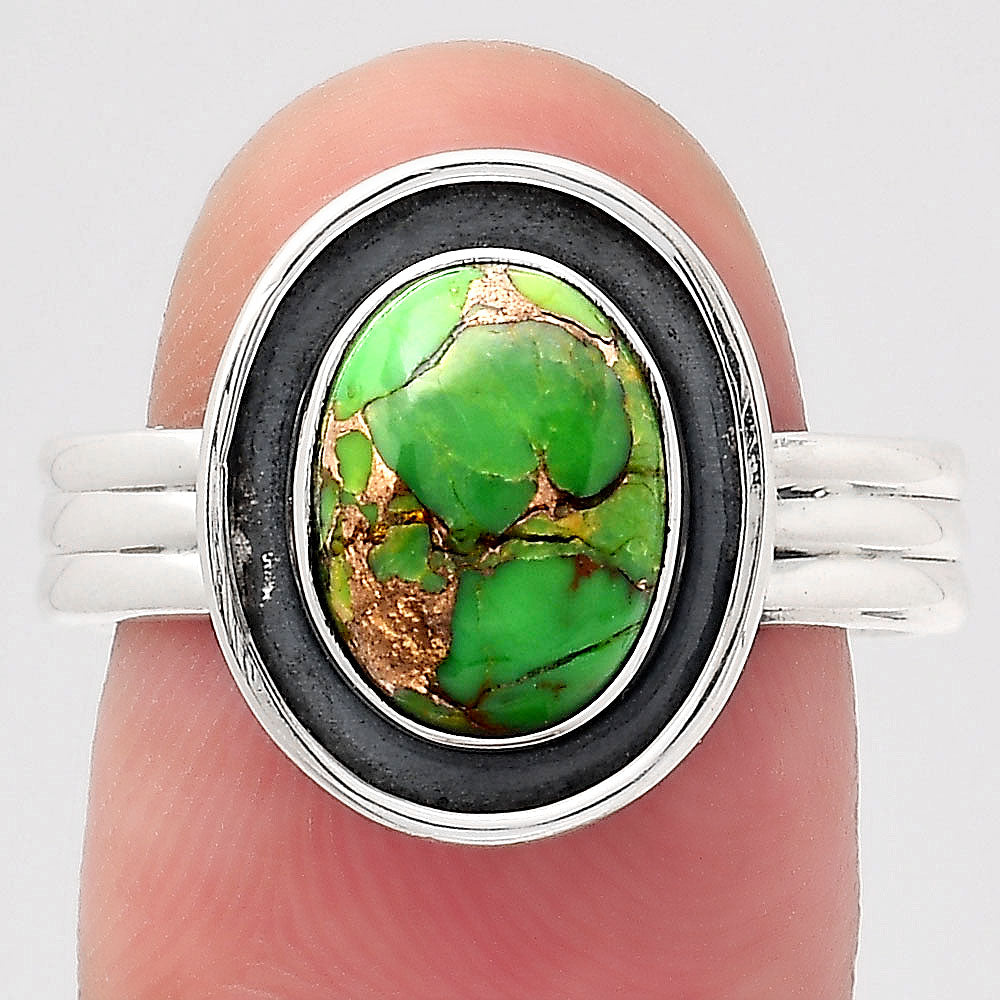 Copper Green Turquoise - Arizona Ring size-8.5 R-1468 SDR246640