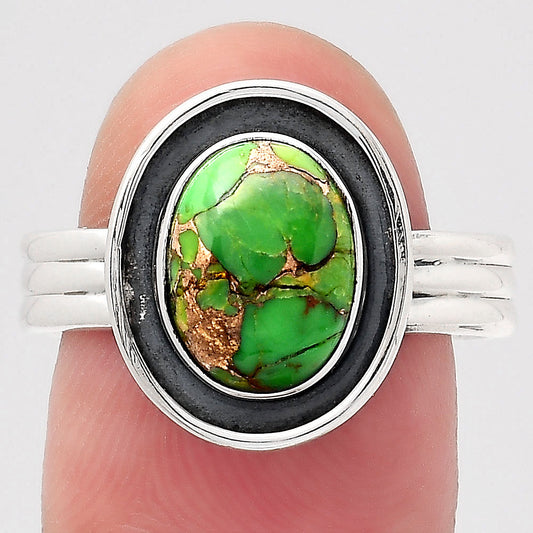 Copper Green Turquoise - Arizona Ring size-8.5 R-1468 SDR246640