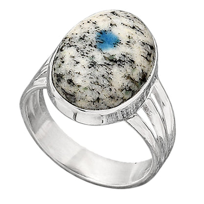 Natural K2 Blue Azurite In Quartz Ring size-7.5 R-1003 SDR246657